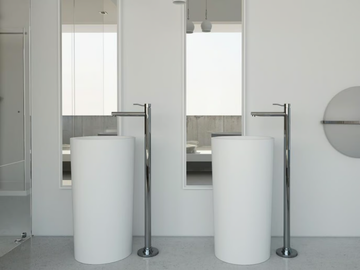 DIAMOND - Freestanding round Solid Surface washbasin by MOMA Design - view 2